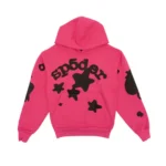 Sp5der Beluga Hoodie Pink Front