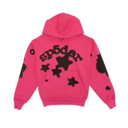 Sp5der Beluga Hoodie Pink Front