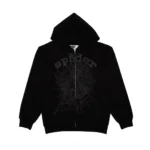 Sp5der OG Web V2 Phantom Zip Up Hoodie Front