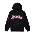 Sp5der PNK V2 Hoodie Black Front
