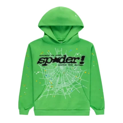 Sp5der Punk V2 Rhinestone Hoodie Front