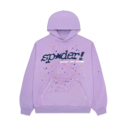 Sp5der Acai Hoodie Purple Front