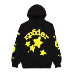 Sp5der Beluga Hoodie Onyx Yellow Front