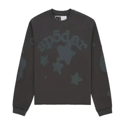 Sp5der Beluga Thermal Sweatshirt Slate Grey Front
