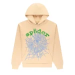 Sp5der OG Web V2 Hoodie Cream Front