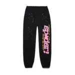 Sp5der PNK V2 Sweatpant Black Front