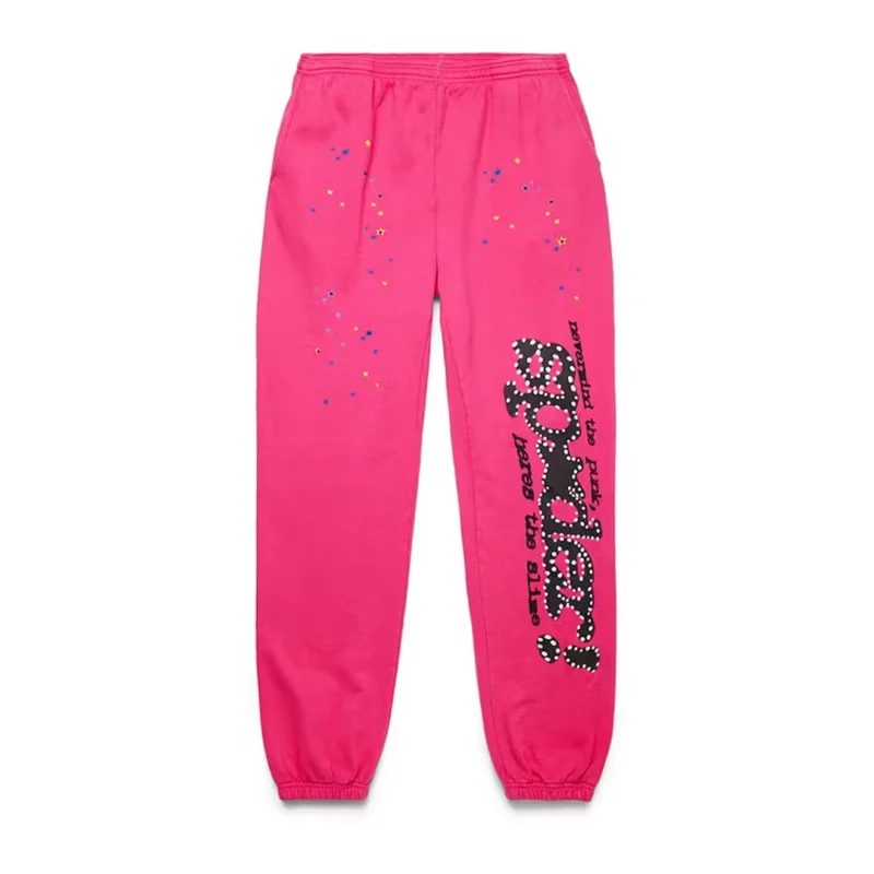 Sp5der PNK V2 Sweatpant Pink Front