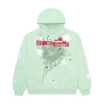 Sp5der SP5 Mint Hoodie Mint Front