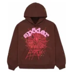 Sp5der Web Hoodie Brown Front