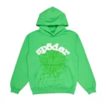 Sp5der Web Hoodie Slime Green Front