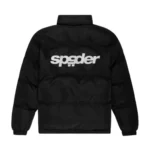 Sp5der 5Star Puffer Jacket Black Front