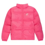 Sp5der 5Star Puffer Jacket Pink Front