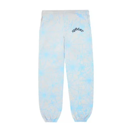 Sp5der AOP Web Sweatpants Heather Grey Front