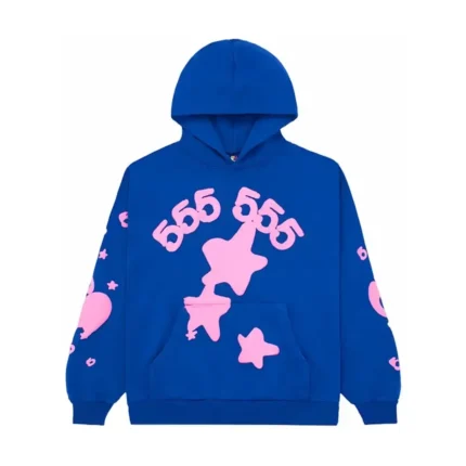 Sp5der Beluga Hoodie Blue Front