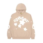 Sp5der Beluga Hoodie Sand Front
