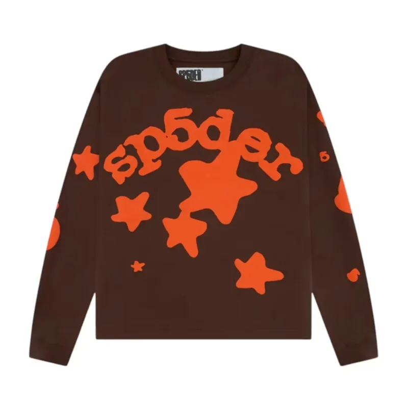 Sp5der Beluga LS HW Tee Brown Front