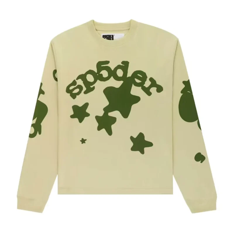 Sp5der Beluga Longsleeve Tan Front