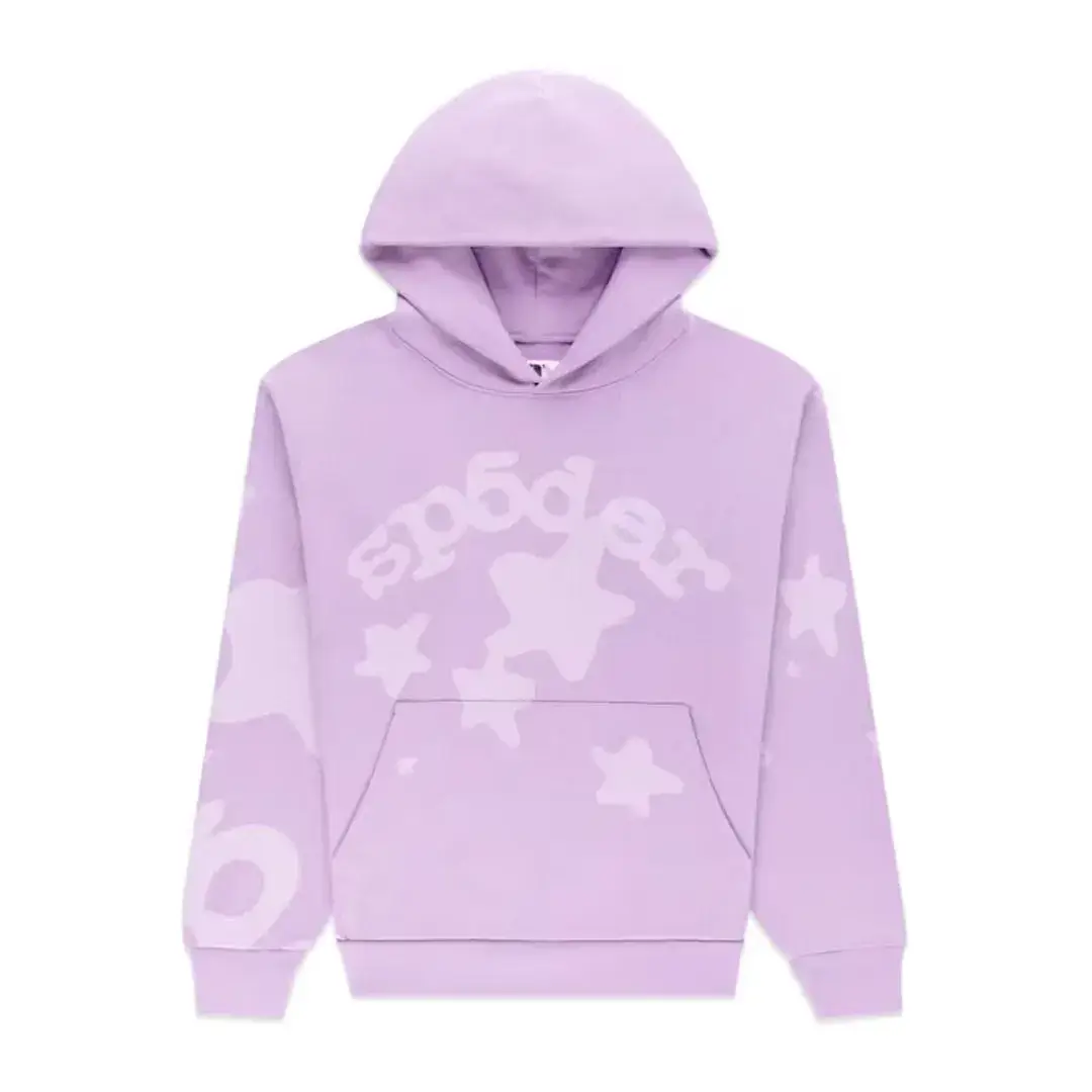 Sp5der Beluga V2 Hoodie Acai Front Sp5der Beluga V2 Hoodie Acai Front