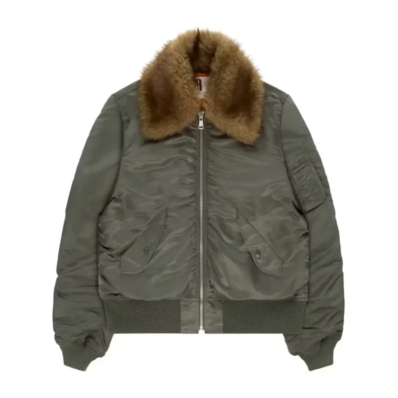 Sp5der Flight Jacket Army Green Front