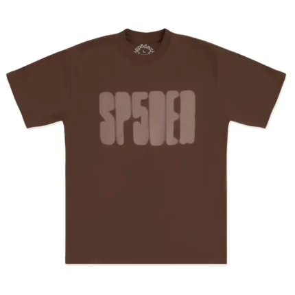 Sp5der Focused Logo Tee Brown Front