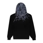 Sp5der Heavy Web Hoodie Black Back