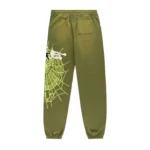 Sp5der Heavy Web Sweatpant Olive Back