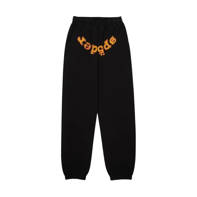 Sp5der OG Logo V2 Sweatpant Black Front