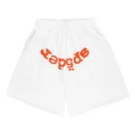 Sp5der OG Web V2 Sweatshort White Front
