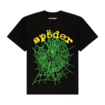 Sp5der OG Web V2 Tee Black Multicolor Front