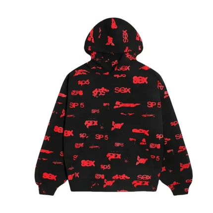 Sp5der Sex AOP Hoodie Black Back