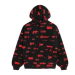 Sp5der Sex AOP Hoodie Black Front