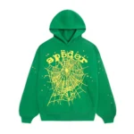 Sp5der Star OG Web V2 Hoodie Slime Green Front