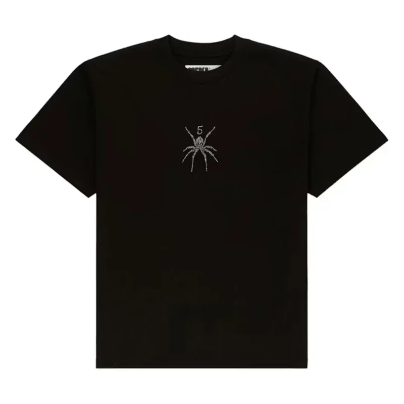 Sp5der TM Rhinestone Tee Black Front