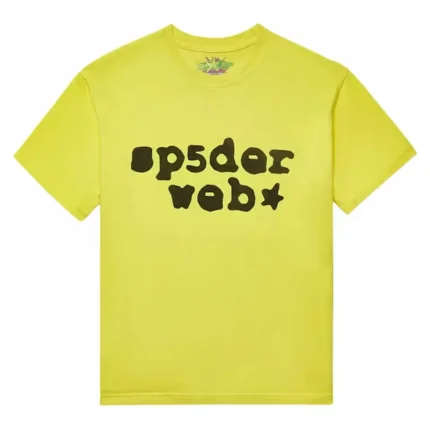 Sp5der Web Tee Yellow Black Front