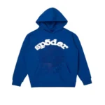 Sp5der Websuit Hoodie Blue Front