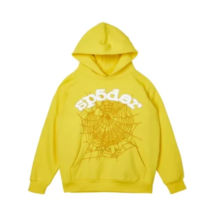Sp5der Websuit Hoodie Yellow Front