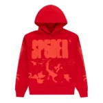 Sp5der X-Ray Hoodie Red Front