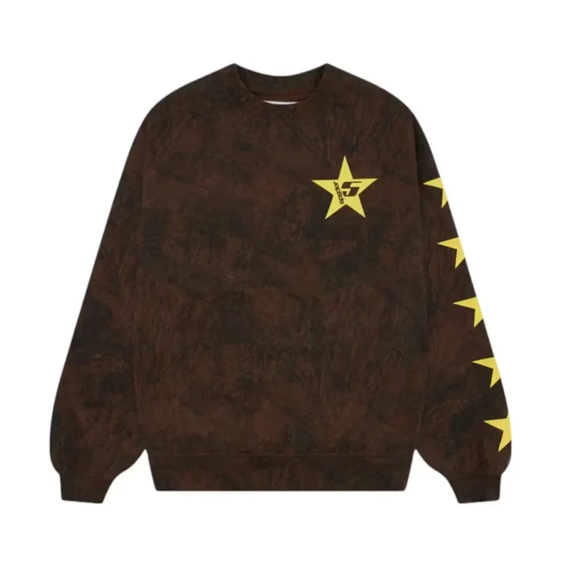 Sp5der 5 Crewneck Sweatshirt Brown Front