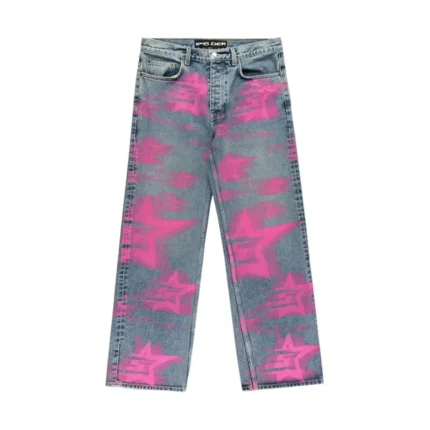 Sp5der 5 Star Blur Denim Pant Indigo Front