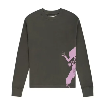 Sp5der 5EX Girl Thermal LS Tee Dark Grey Back