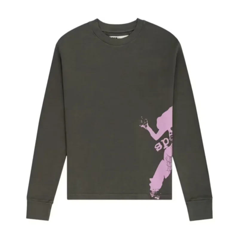 Sp5der 5EX Girl Thermal LS Tee Dark Grey Back