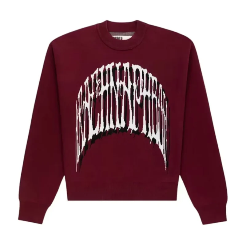 Sp5der Arachnaphobia Sweater Burgundy Front