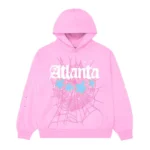 Sp5der Atlanta Hoodie Pink Front