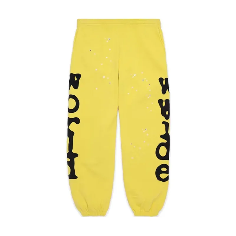 Sp5der Beluga Sweatpants Gold Front