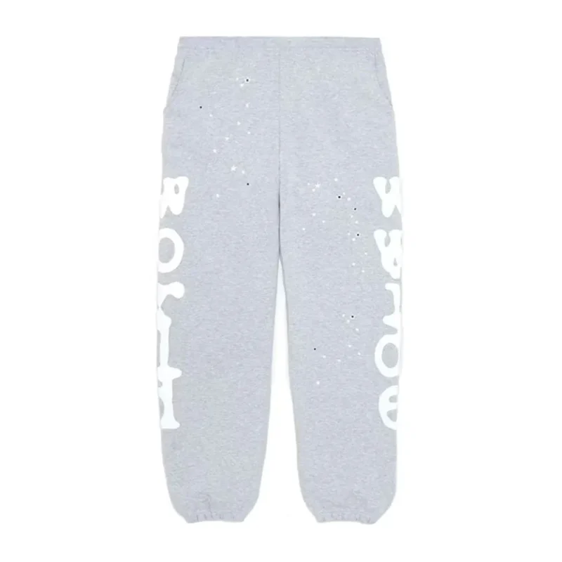 Sp5der Beluga Sweatpants Heather Grey Front