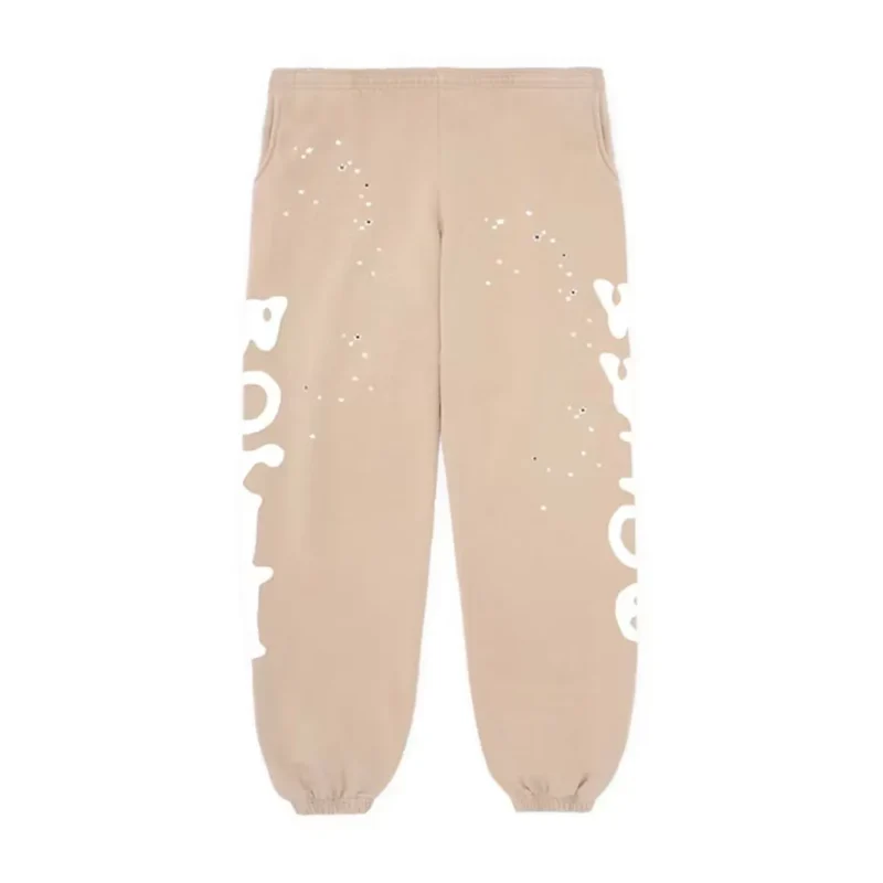 Sp5der Beluga Sweatpants Sand Front