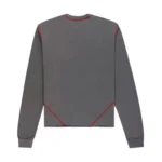 Sp5der Contrast Stitch LS Shirt Taupe Back