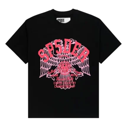 Sp5der Cross Country Slub Tee Black Front