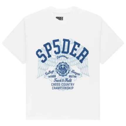 Sp5der Cross Country Slub Tee White Front