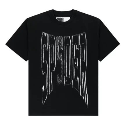 Sp5der Diffused Collegiate Tee Black Front